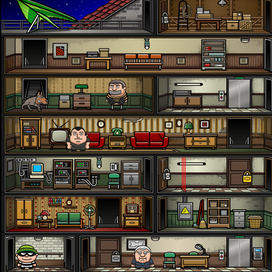 Игровой уровень, игра Bob the Robber 2