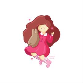 Девочка и кролик