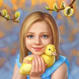 Девочка с утёнком