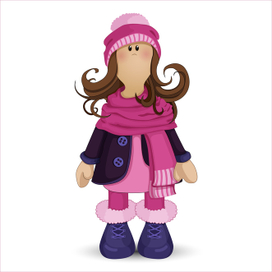 Кукла тильда в шапке