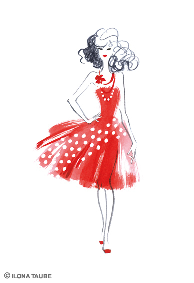 Красный черный белый горошек 3