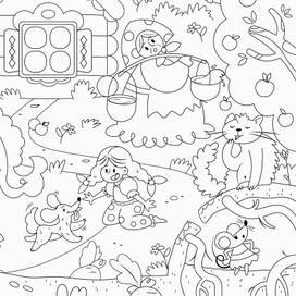 Раскраски для детей по мотивам сказок