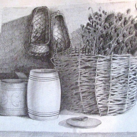 Натюрморт с лаптями