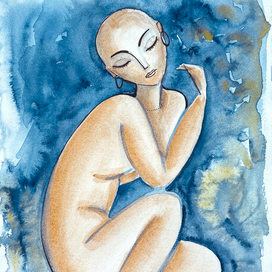 Девушка в позе йоги