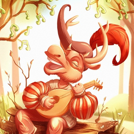 Олень музыкант