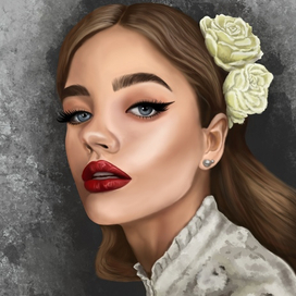 Девушка с цветком