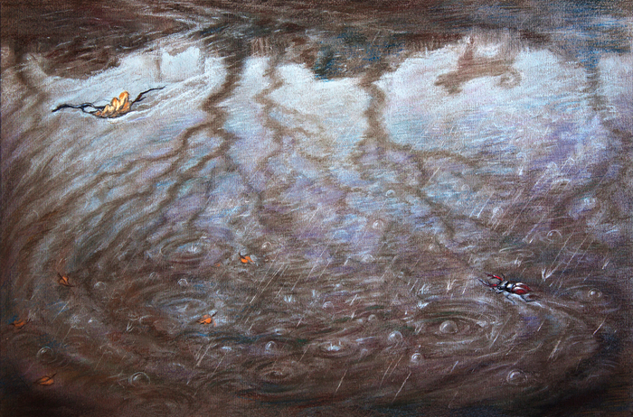 Иллюстрация с стихотворению Льва Квитко "Жучок"