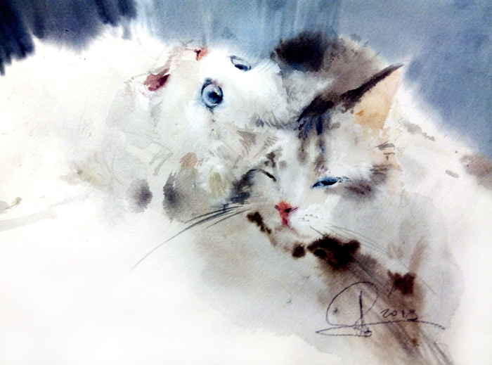 Котики. Валентинка.