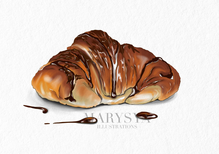 Круассан с шоколадом 