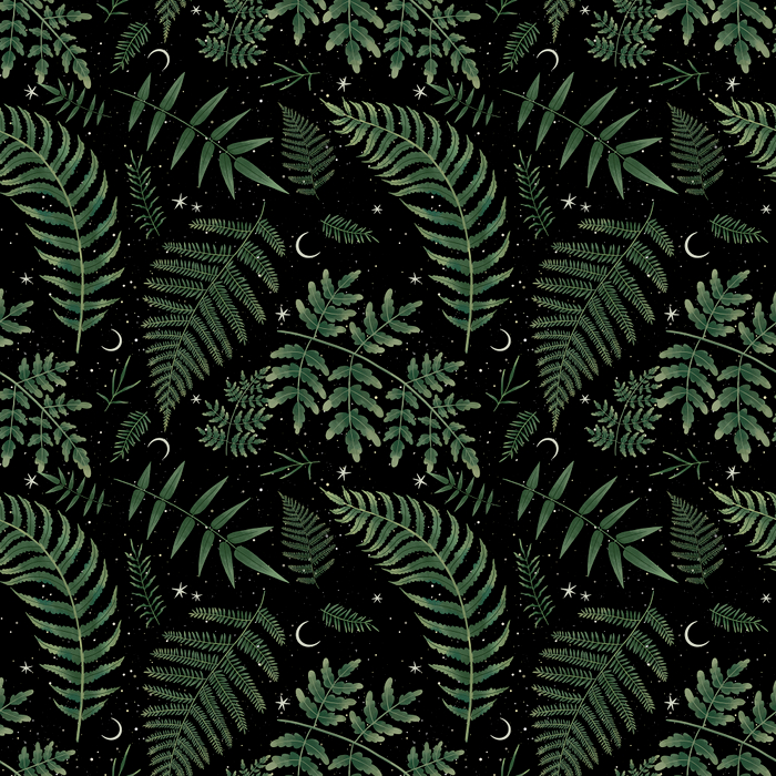 Бесшовный паттерн с папоротниками