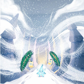 Иллюстрация к сказке "Снежинка с оттенком звезд" Ольги Ашмаровой