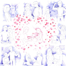 История в картинках ко Дню Влюбленных