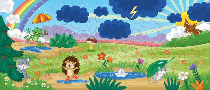 Разворот книжки "Где спит солнышко"