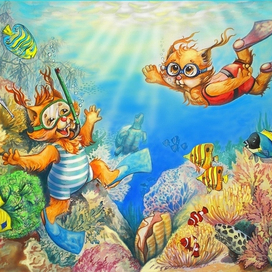 Пушканчики на море.