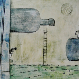 Эскиз декораций к пьесе Б.Шоу "Дом, где разбиваются сердца"