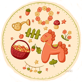 Иллюстрация в стиле каваи 