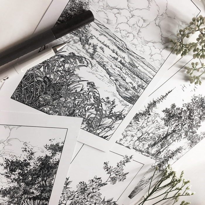 Графические иллюстрации для сборника стихов о Самаре