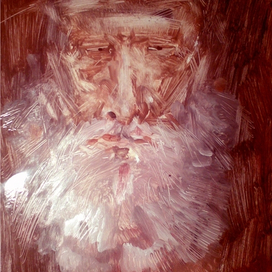 Портрет неумытого человека с бородой