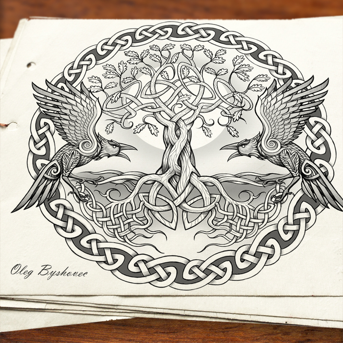 Эскиз для тату в славянской тематике