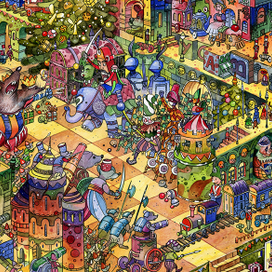 Иллюстрация к сказке Э. Гофмана "Щелкунчик"