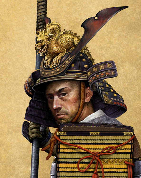 Фрагмент работы "Воин огненного дракона"