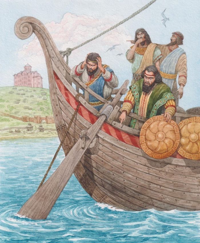 греки на корабле