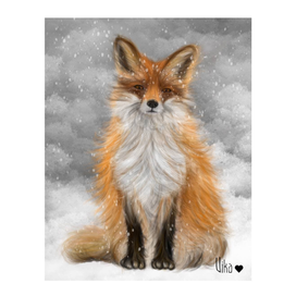 Заснеженный лис