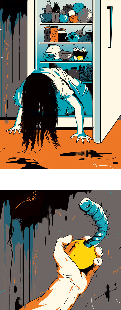 про еду. Иллюстрация для журнала GQ