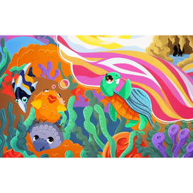 Подводный мир | Детская книжная иллюстрация
