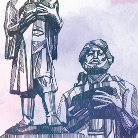 Иллюстрация к открыткам ко дню шахтера