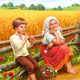 Дети. Для упаковки овсяных хлопьев.