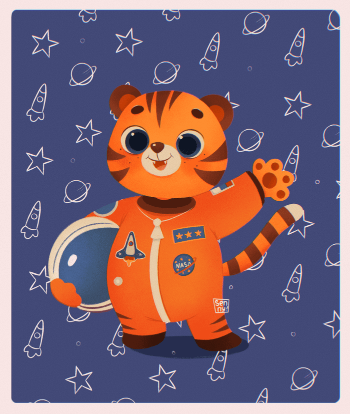 Тигр-космонавт