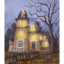 Halloween. Иллюстрация для серии открыток