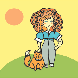 Девочка и котик