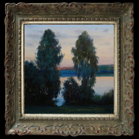  Вечер на озере.