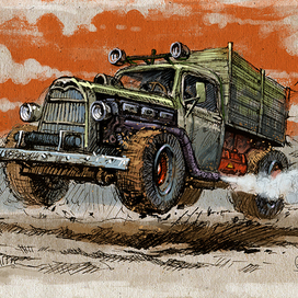 Дорожные зарисовки на коленке