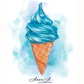 Blue ice cream