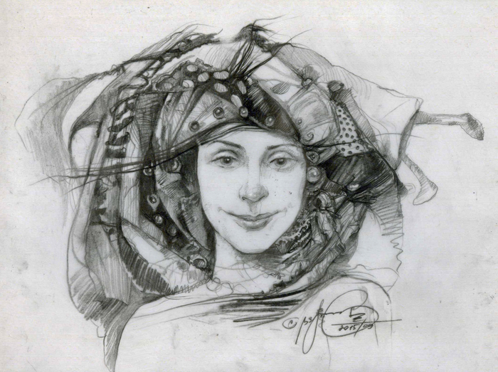 mother image Hlu .avtorskaya illustration .graficheskaya story "Dofni and Hlu" 2015.