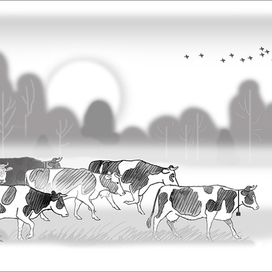 Прорисовка под акварель к новой книге, в дальнейшем сюжеты весьма любопытные