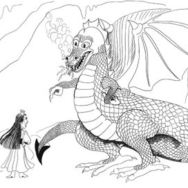 Принцесса и дракон ссорятся