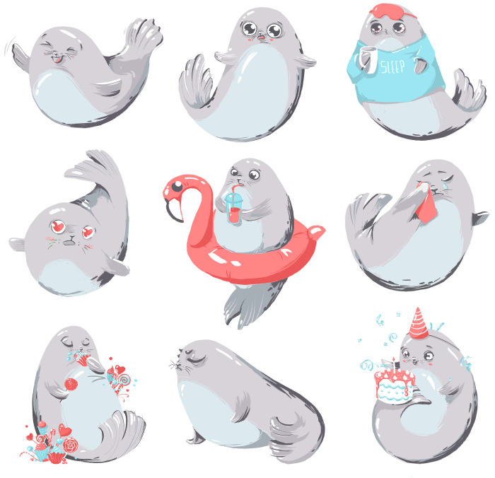 Justin the Seal Stickers