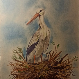 Аист на крыше