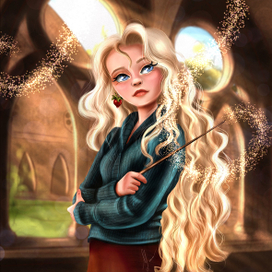 Луна (фанарт по Гарри Поттеру) 