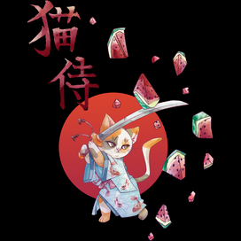 Кот самурай