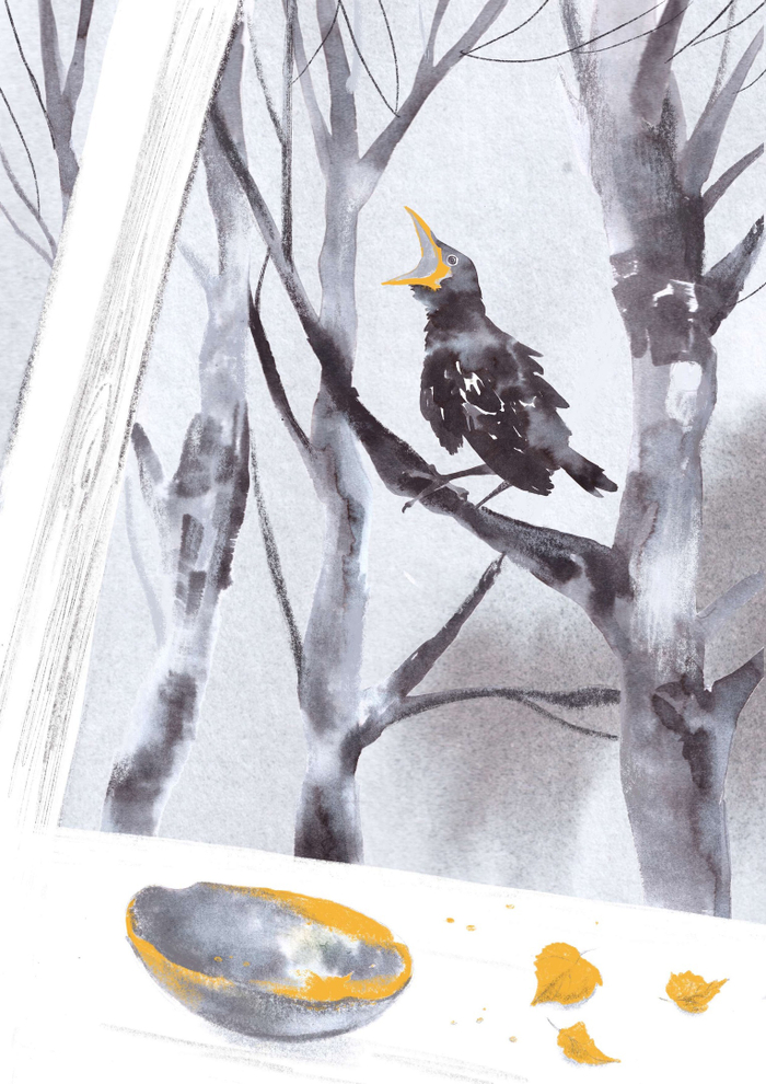 к рассказам Пришвина, "Говорящий грач"