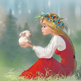 Девушка с кроликом