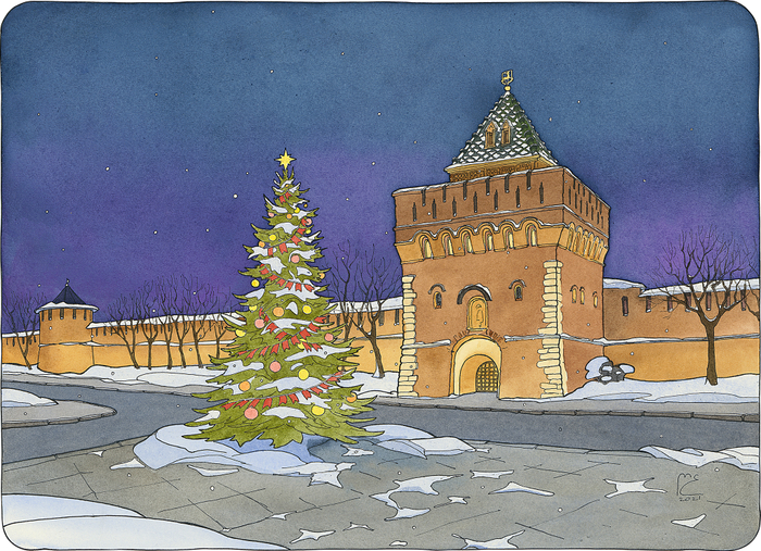 Декабрь. Нижегородский Кремль