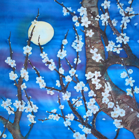 Шелковый платок но  китайских мотивам