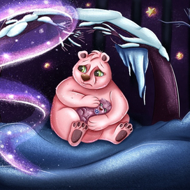 Медведица в лесу