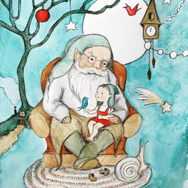 Иллюстрация к "Господину Ау" Ханну Мякеля. История десятая. Господин Ау колдует на свою шею